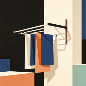 Standard Wall-Mounted Drying Rack Installation