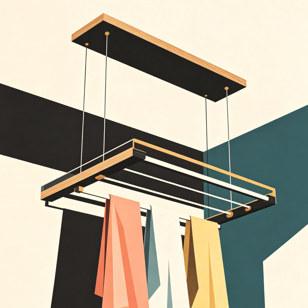 Ceiling-Mounted Drying Rack Installation