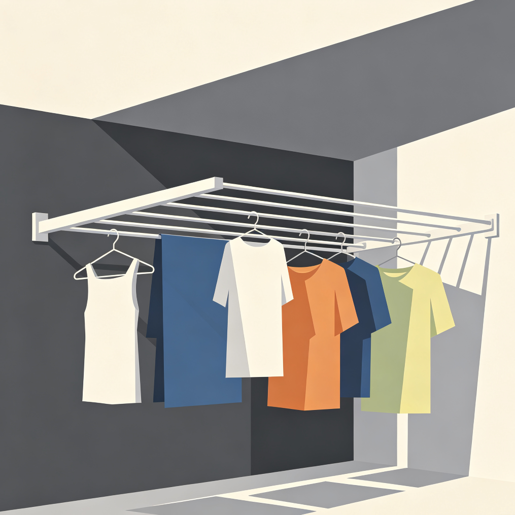 Multi-Rod Drying Rack Installation